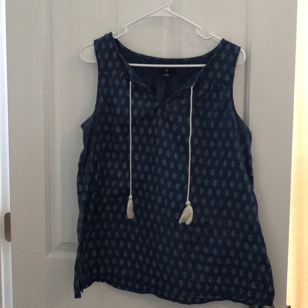 Light weight, loose fit blue blouse